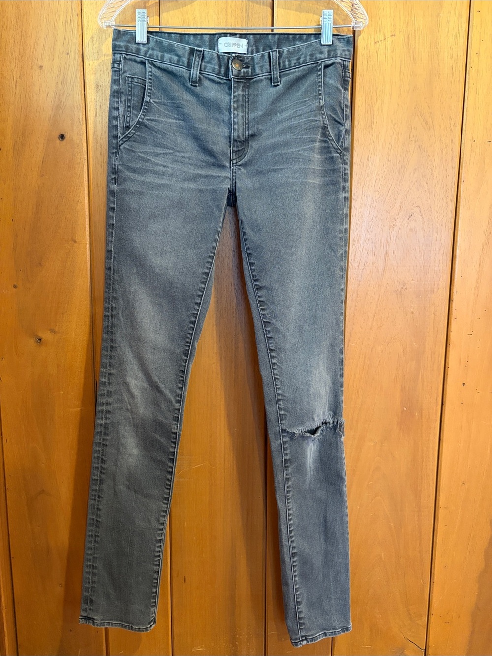 Crippen Gray Distressed Skinny Jeans